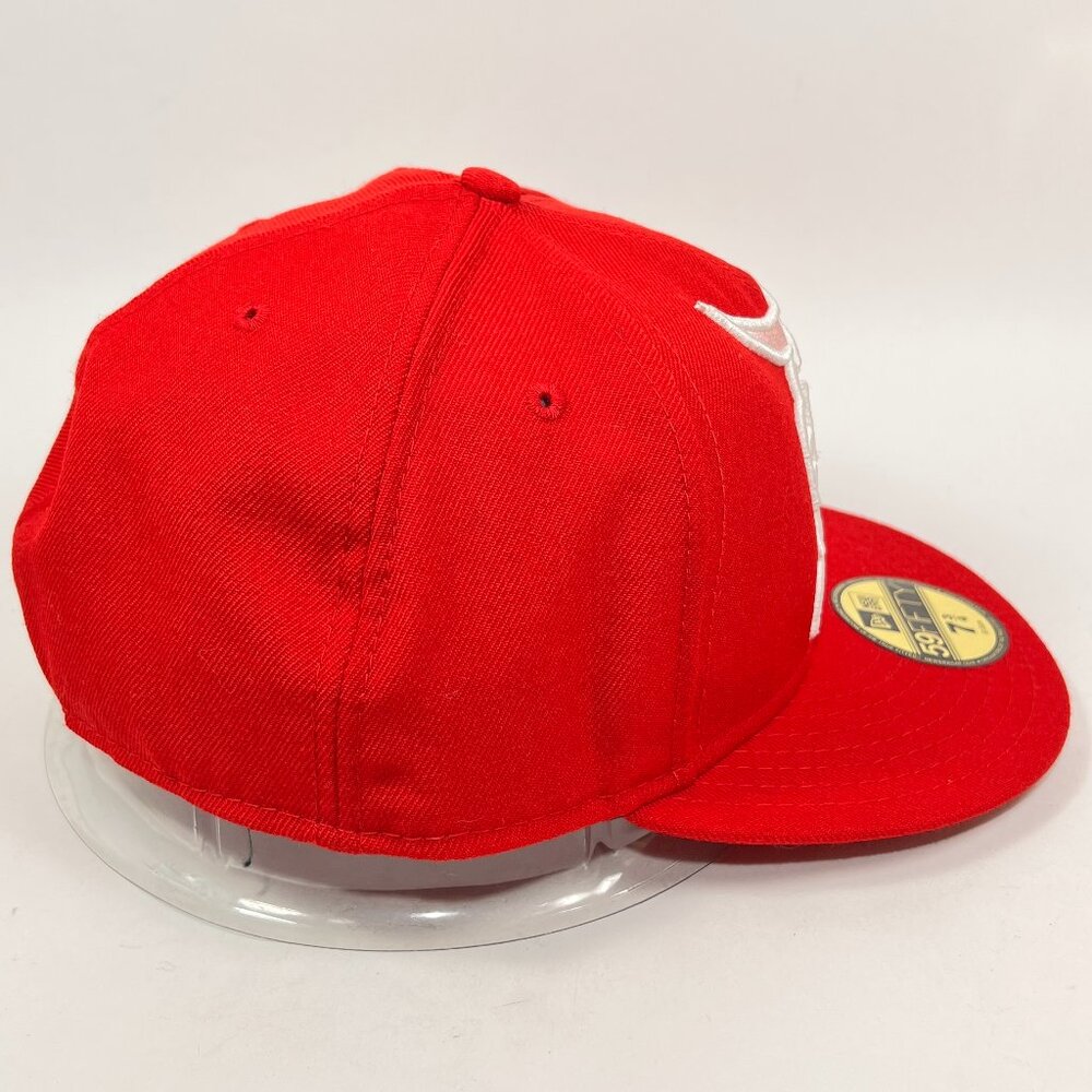 Vtg Detroit Tigers MLB Fitted 7 3/4 Hat New Era 59Fifty Red Baseball Script Mens - Picture 4 of 16